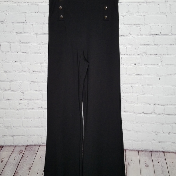 debra deroo trousers pants classic office wide leg casual - Picture 4 of 7